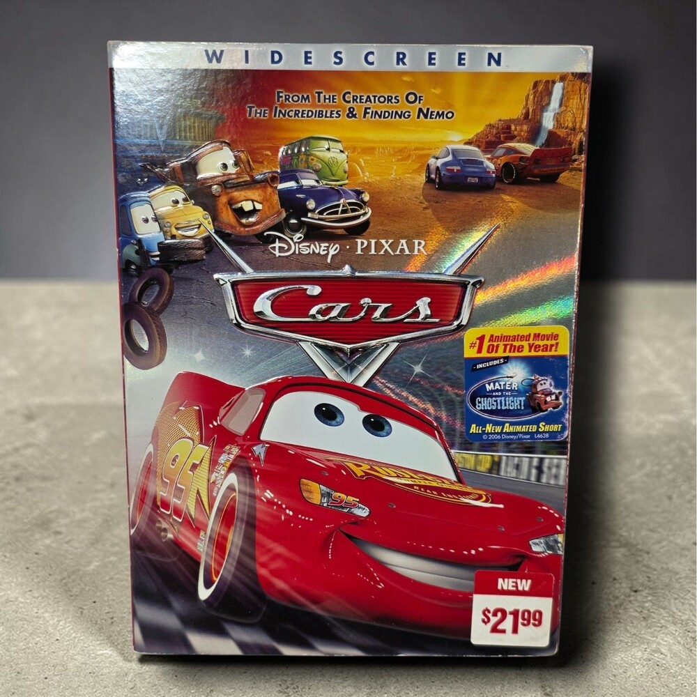 Disney Pixar Cars DVD Widescreen w Slipcover Complete Lightning McQueen